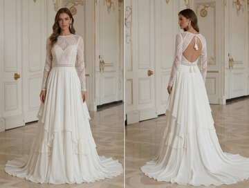 Boho Wedding Dress With Modern Minimal Boho Style
