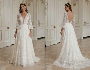 Boho Hochzeitskleid mit weichem, femininem Look