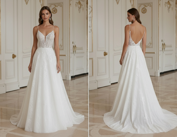Abito da Sposa Boho con Corsetto Strutturato