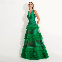 Vestidos de baile verde deco