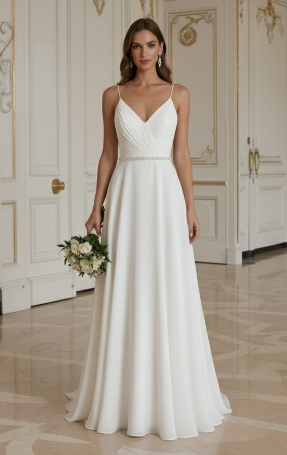 Rochie de mireasă ieftină pentru plajă Stil elegant