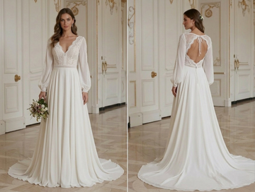 Robe de Mariée Bohème Pas Cher Style Élégant