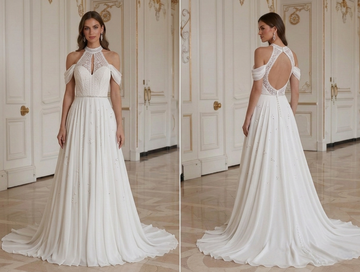 Cheap Chiffon Wedding Dress Elegant Bridal Style