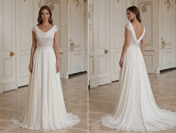 Chiffon Wedding Dress Contemporary Bridal Style