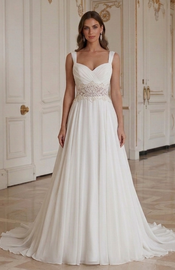 Chiffon Bruidsjurk Voor Receptie Bruidsstijl
