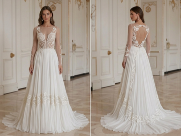 Chiffon Wedding Dress Timeless Chiffon Bridal Gown