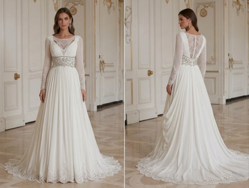 Chiffon Wedding Dress With Empire Waist Bridal