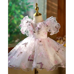 Children's Princess Evening Gown Fashionable Printed Ruffle Design Wedding Birthday Baptism Easter Eid Party Girls Dresses A2598 Sarah Houston