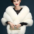 Classic Wedding Jacket Elegant Ladies 7 Colors Soft Fur Shawl Faux Fox Feathers Adult Bride Dress Female Cape Autumn And Winter Sarah Houston