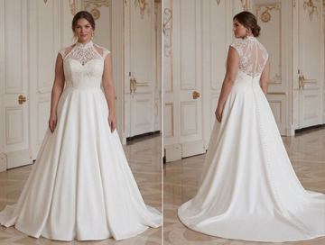 Classic White Bridal Gown For Curvy Women Timeless Wedding Style