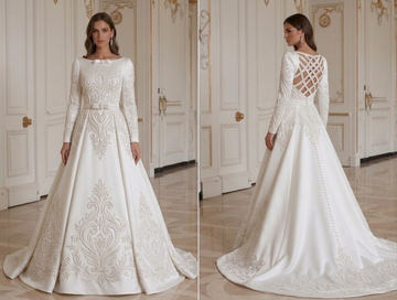 Abito da Sposa in Raso Su Misura