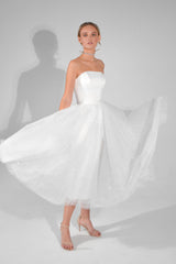 2 I 1 brudekjole Simple Court Train Bridal Gown Modern Dress Vestido de Novia Bow Satin Mermaid Princess