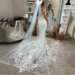 Mermaid Wedding Dress Women Open Back Lace Sweetheart Strapless Applique Bridal Gown Sweep Train Vestidos De Novia