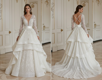 Designer Inspired Princess Wedding Dress Luxury Couture