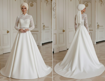 Designer Muslim Wedding Dress Elegant Modest Style