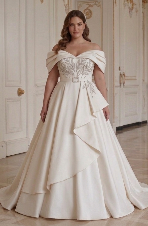 Designer trouwjurk in grote maten luxe bruidsmode