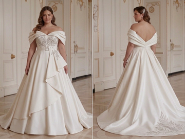 Robe de mariée grande taille de créateur de luxe