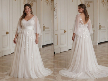 Bestemming Bruidsjurk Voor Plus Size Bruid Lichtgewicht Bruidsjurk