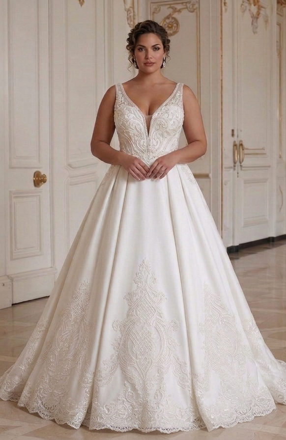 Elegant Bridal Gown For Plus Size Bride Premium Wedding Style