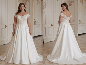 Rochie de mireasă feminină pentru mireasă plus size design elegant de nuntă