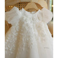 Flower Girl Wedding White Dress Infant Kids Lace Petal Ball Gowns Children Baptism Formal Bubble Dresses Elegant Clothes Sarah Houston