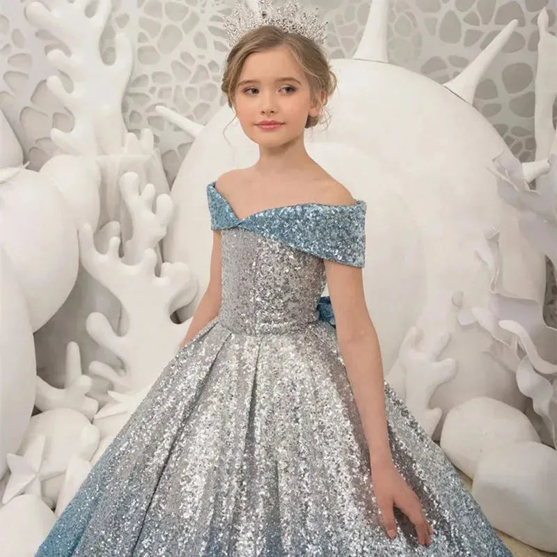 Robe de première communion pour fille, robe de bal, de concours