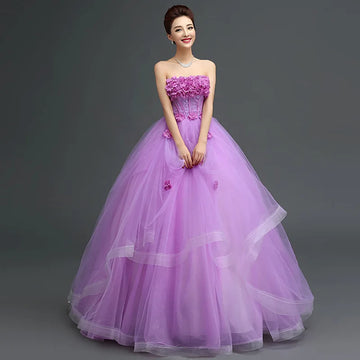 2024Flower Quinceanera Dresses Sexy Strapless Party Prom Dress Plus Size Ball Gown Vestidos De 15 Custom Made Robe Customized