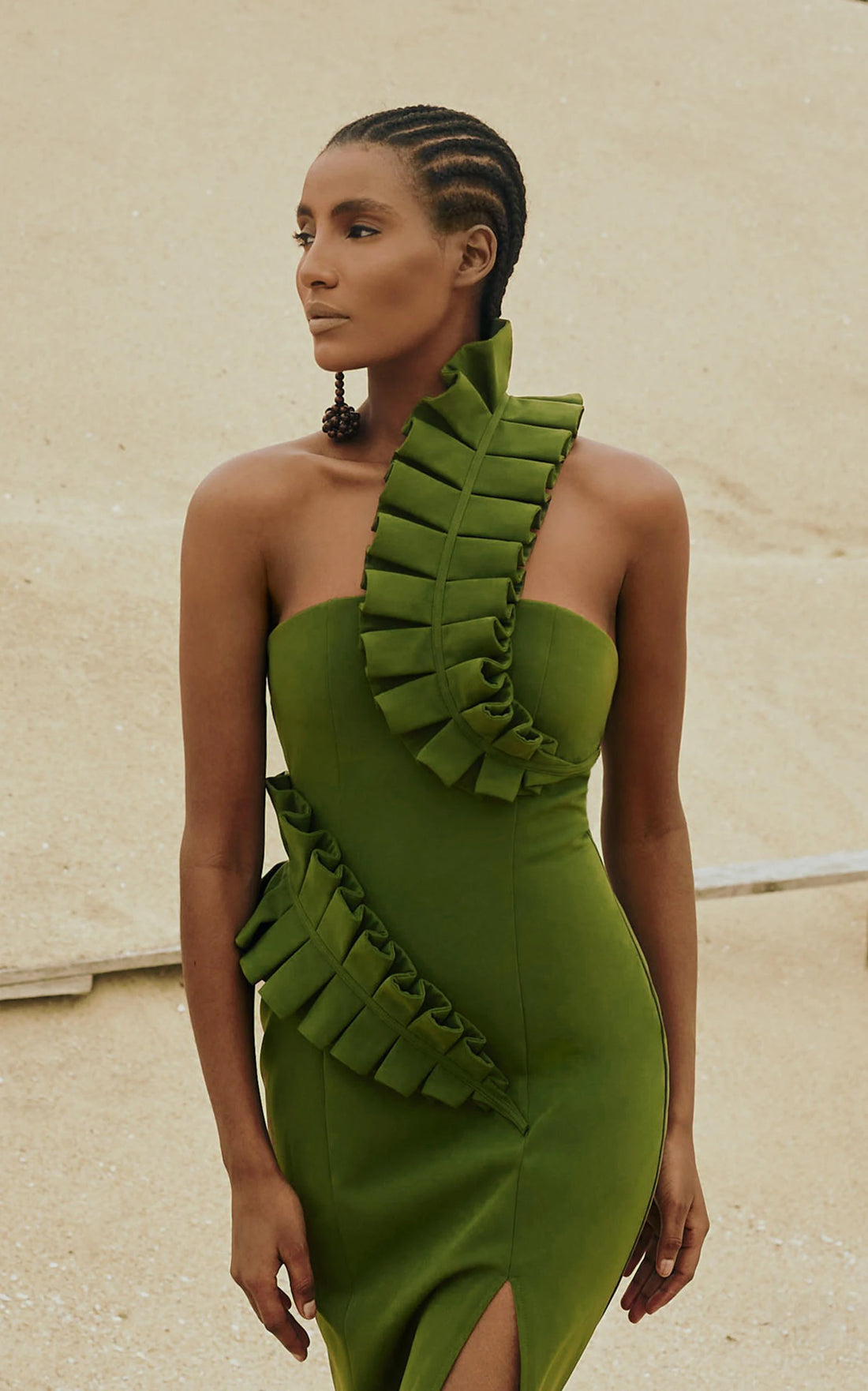 2022 New Summer Women One Shoulder Sexy Ruffles Bodycon Mini Dress Bandage Rayon Celebrate Birthday Party Dress Vestido