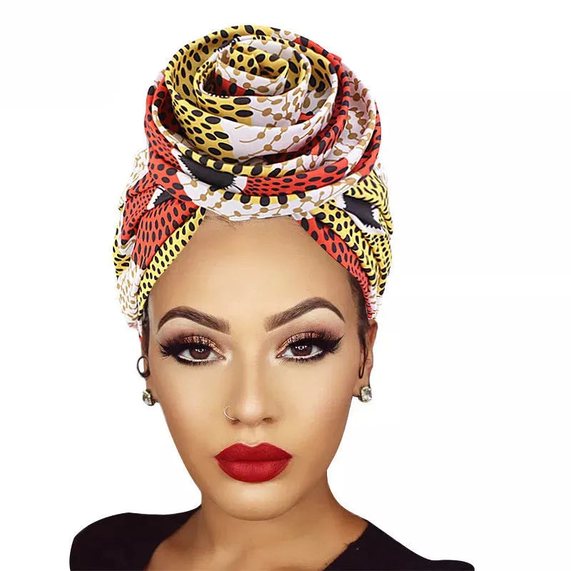 African dresses for women traditional printed satin lining headscarf hat fashion hat wedding hat African Clothes Summer 2022
