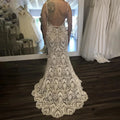 Spaghetti Strap Lace Mermaid Wedding Dress Boho Beach Rustic Open Back Backless Cut Out Country Sweep Train Bridal Gowns
