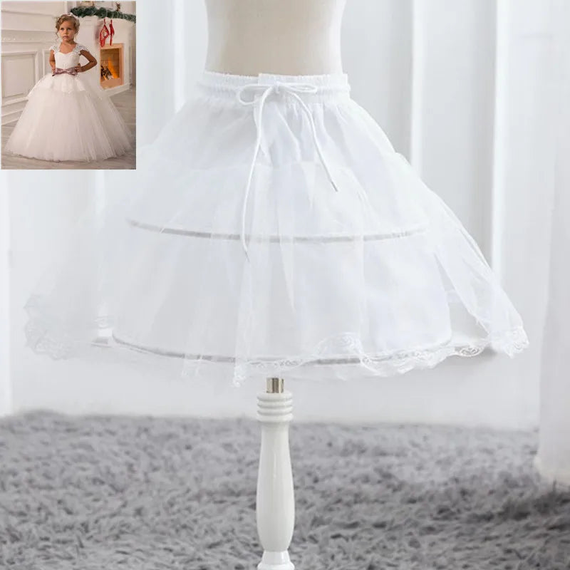 Vit tyll kjol baby flickor tutu kjolar petticoats barn underskjol kjol barn bröllop tillbehör flicka petticoat crinoline