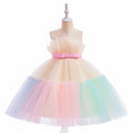 HOT Baby Girls Ruffles Party Dress Elegant Fluffy Evening Princess Birthday Kids Dresses for Girl Wedding Children Costume Sarah Houston