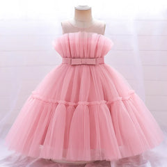 HOT Baby Girls Ruffles Party Dress Elegant Fluffy Evening Princess Birthday Kids Dresses for Girl Wedding Children Costume Sarah Houston