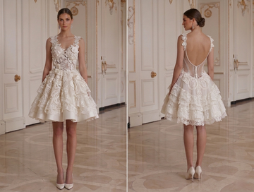 Handmade Mini Bridal Dress Lace Party Bridal