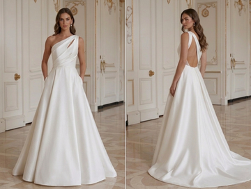 Handmade Modern Minimalist Wedding Dress Bridal