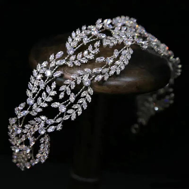 Irregular Wedding Hairband Zircon Crowns Evening jewelry Crystal Brides Jewelry Bridal Hair Jewelry