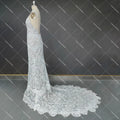 Spaghetti Strap Lace Mermaid Wedding Dress Boho Beach Rustic Open Back Backless Cut Out Country Sweep Train Bridal Gowns