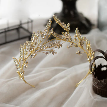 Princess Brides Tiara Headpieces Crystal Zircon Brides Hair Headpieces Wedding Hair Accessories