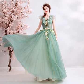 2024 Light Green Quinceanera Dresses Flowers Ball Gown Party Dress Vestidos De Quinceaneras Customized