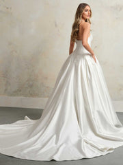 Splendido abito da sposa Abito da bro Court Dress Mermaid Modern Satin Vestitido de novi Abito da principessa satinata