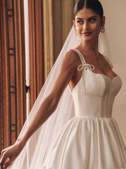 Abito da sposa avorio satinato vestido de nolia brow brounce abito sirena abito da sposa notto principessa satinata moderna