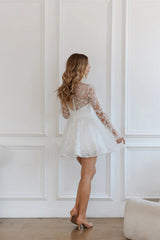 Robe de mariée Mini Mini A-Line Vestido de Novia Train Robe simple Robe Satin Bow Court Bridal Robe