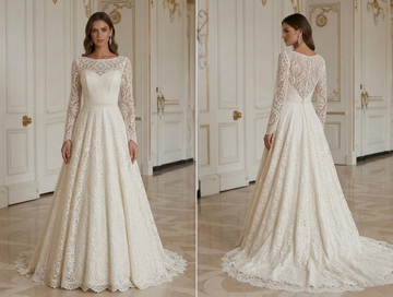 Robe de Mariée Vintage Ivoire Dentelle
