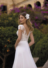 Splendido abito da sposa boho Vestido de novi Abito da sposa Treno in campo moderno sirena principessa Principessa Satin