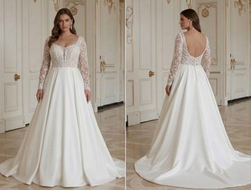Lace Wedding Dress For Curvy Bride Elegant Fit