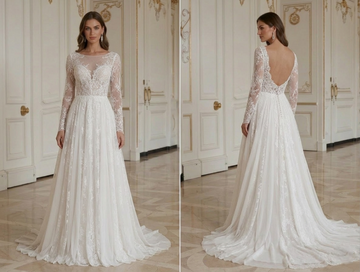 Lace Wedding Dress For Intimate Wedding Bridal
