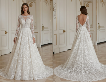 Spitzenhochzeitskleid zeitloses Spitzenbrautkleid