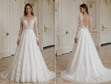 Lace Wedding Dress White Romantic Bridal Style