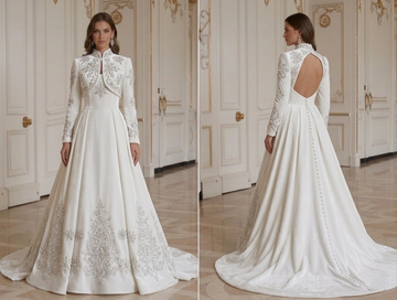 Long Sleeve Wedding Dress For Winter Wedding Bridal
