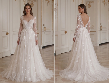 Long Sleeve Wedding Dress Soft Feminine Design
